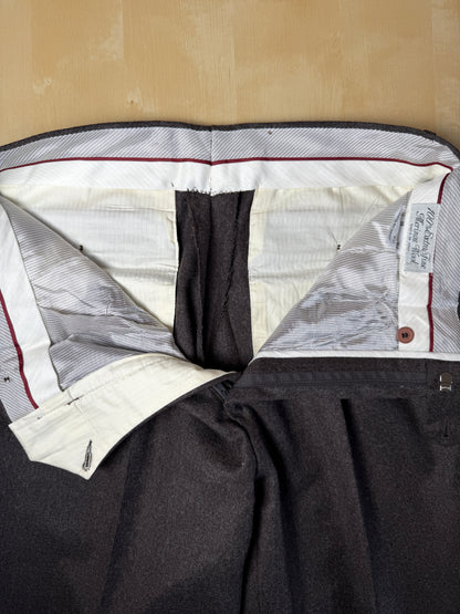 Pantaloni anni ‘80 in flanella marrone - tg. 50