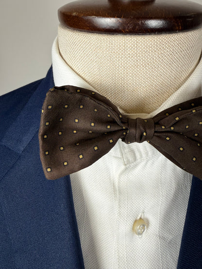 Papillon vintage marrone micro fantasia