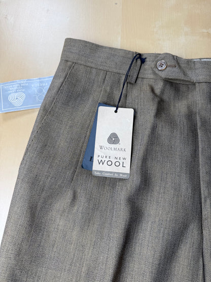 Pantaloni fresco lana cachi mélange (NOS) - tg. 46/48