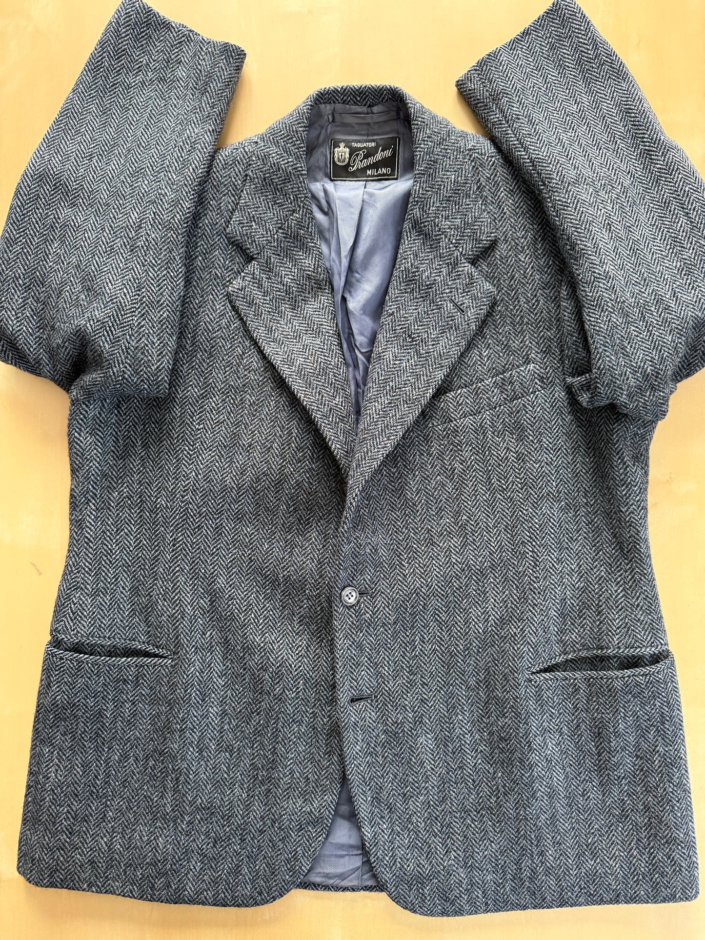 Giacca sartoriale Prandoni Milano in Harris Tweed - tg. 52, drop basso