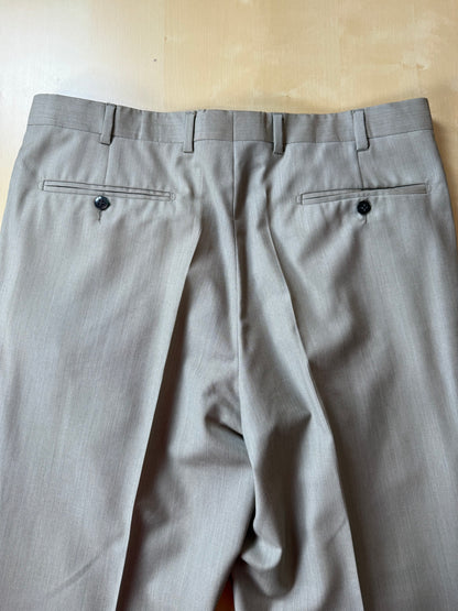 Pantaloni fresco lana verde salvia - tg. 50/52