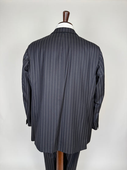 Completo sartoriale flanella pettinata blu gessato - tg. 56 drop 0-2