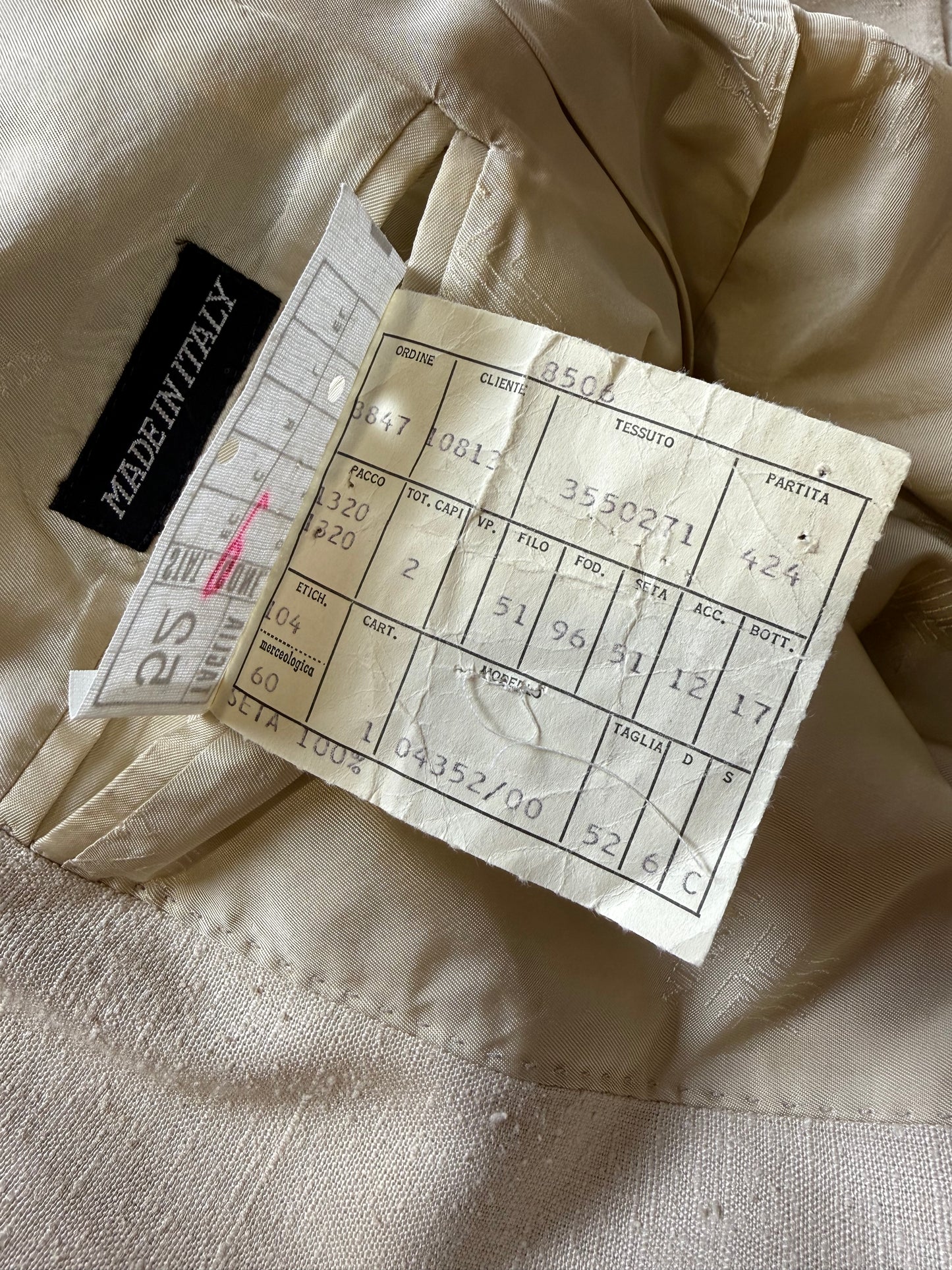 Giacca Lanvin anni '70/'80 in pura seta avorio - tg. 48