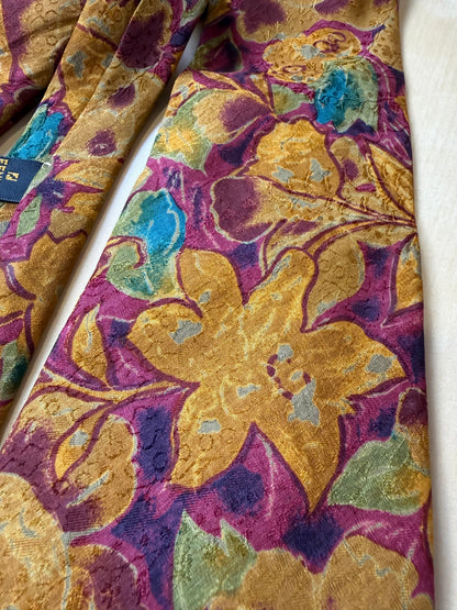 Cravatta Fendi vintage floreale jacquard