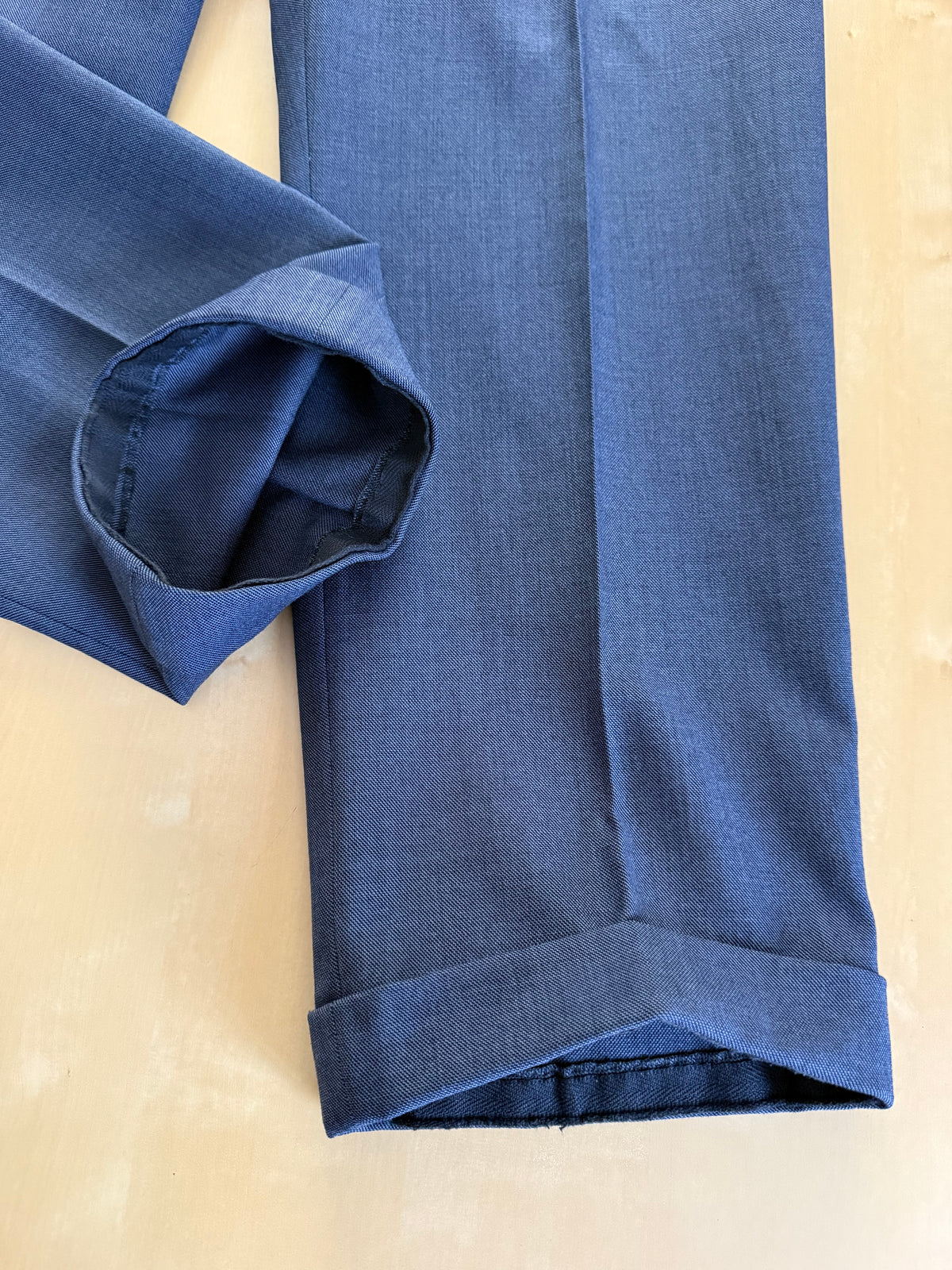 Pantaloni sartoriali grisaglia blu - tg. 52 corta