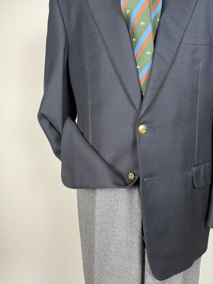 Blazer navy anni ‘80 in flanella - tg. 54