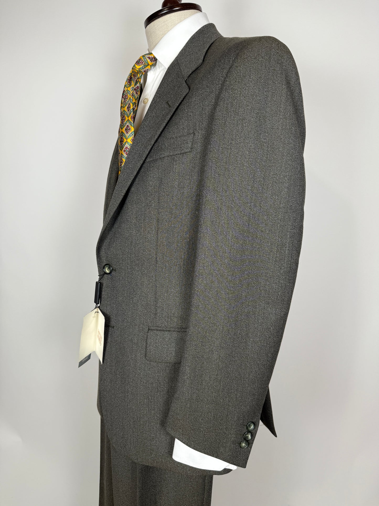 Completo anni ‘80 in covert verde/cachi (NOS) - tg. 48