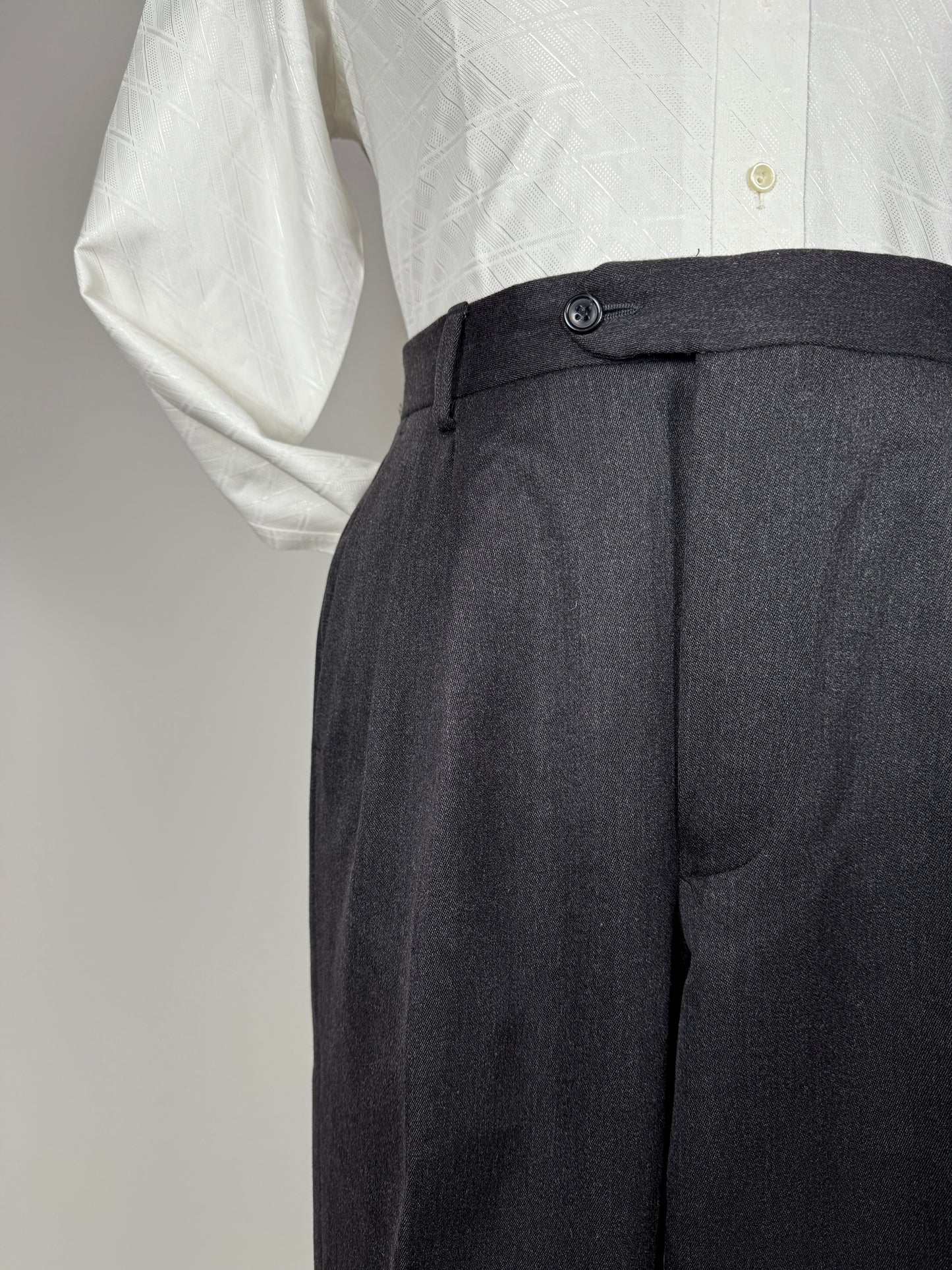 Pantaloni flanella pettinata grigio antracite - tg. 52