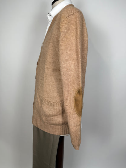 Cardigan vintage in cammello e lana - tg. L (50/52)