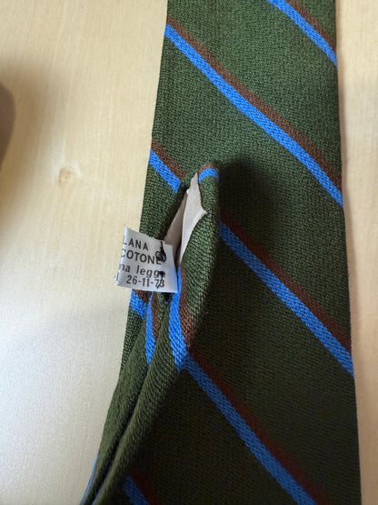 Cravatta righe in lana e cotone