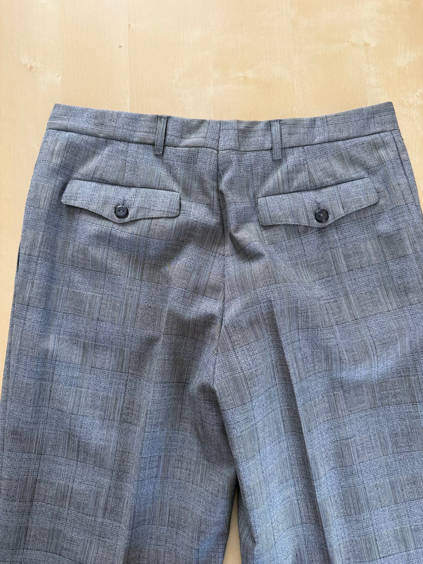 Pantaloni fresco lana principe di Galles anni '80 (NOS) - tg. 48