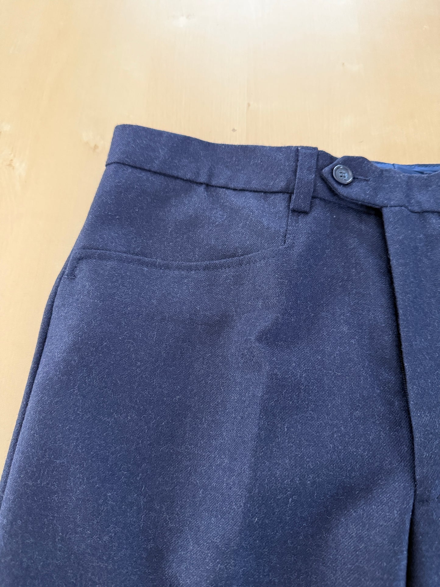 Pantaloni flanella blu tasche western (NOS) - tg. 48