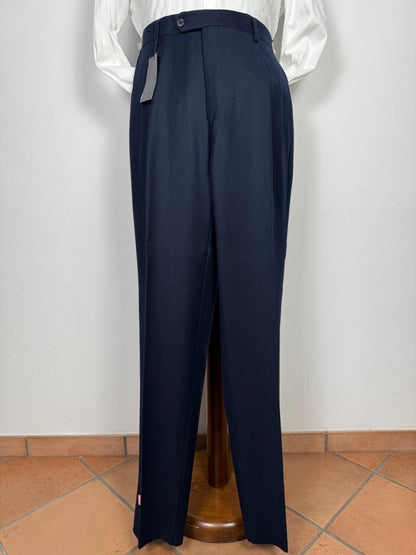 Pantalone anni ‘90 in flanella blu notte (NOS) - tg. 50