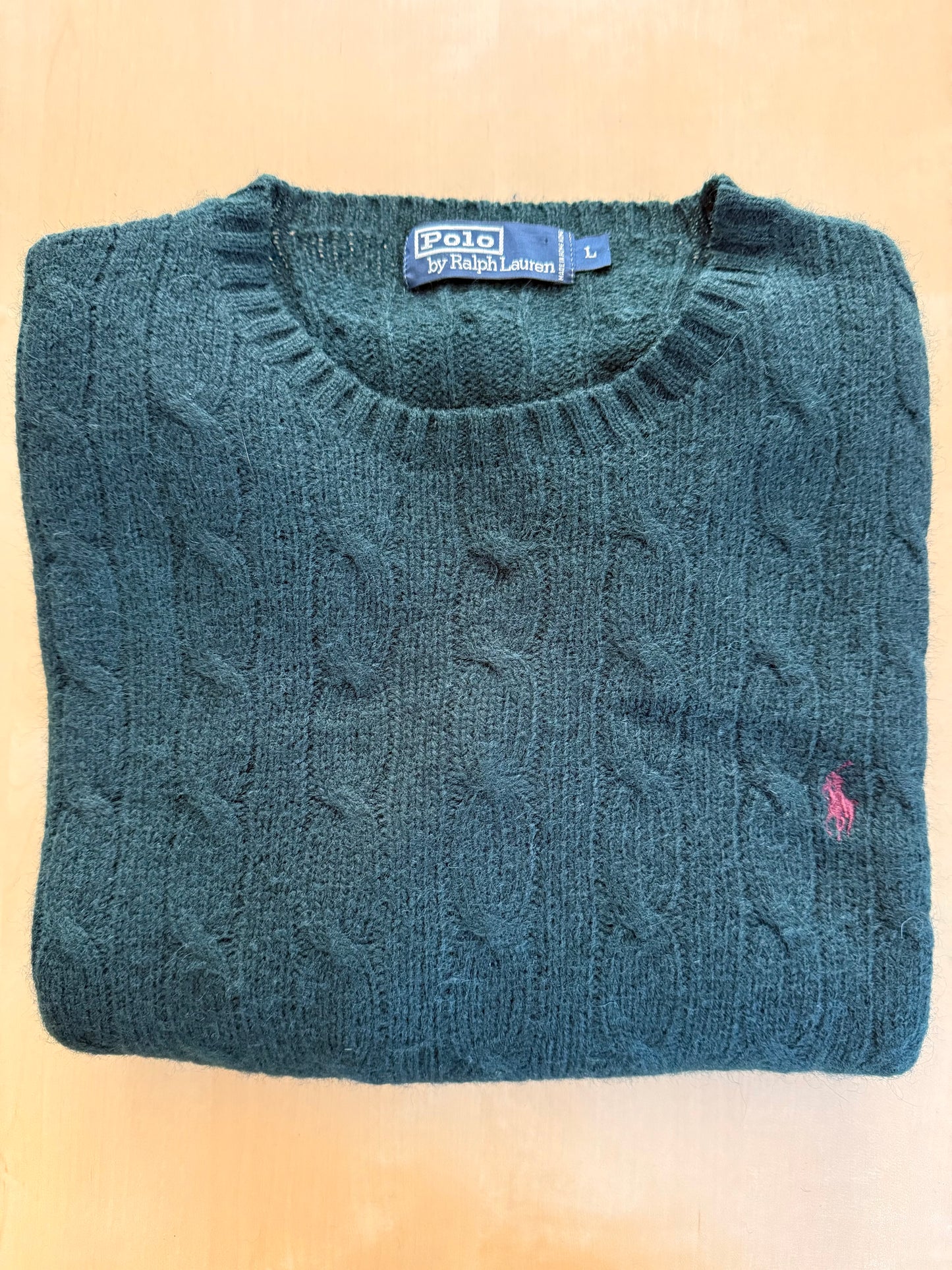 Maglione Polo Ralph Lauren in pura lana a trecce - L