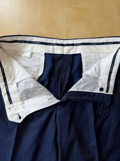 Completo Canali lana pettinata blu gessato - tg. 54