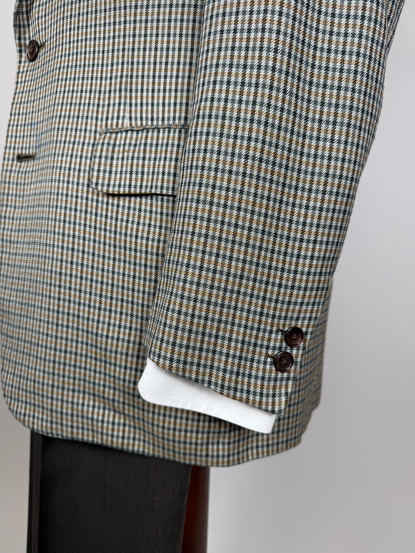 Giacca D’Avenza anni ‘80 check lana cashmere e seta - tg. 48