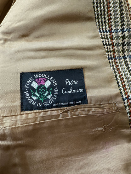 Giacca sartoriale in puro cashmere scozzese principe di Galles - tg. 46