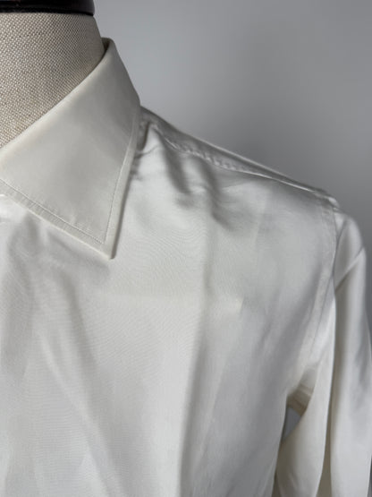 Camicia da smoking anni ‘70 in seta pura - collo 43 tg. L