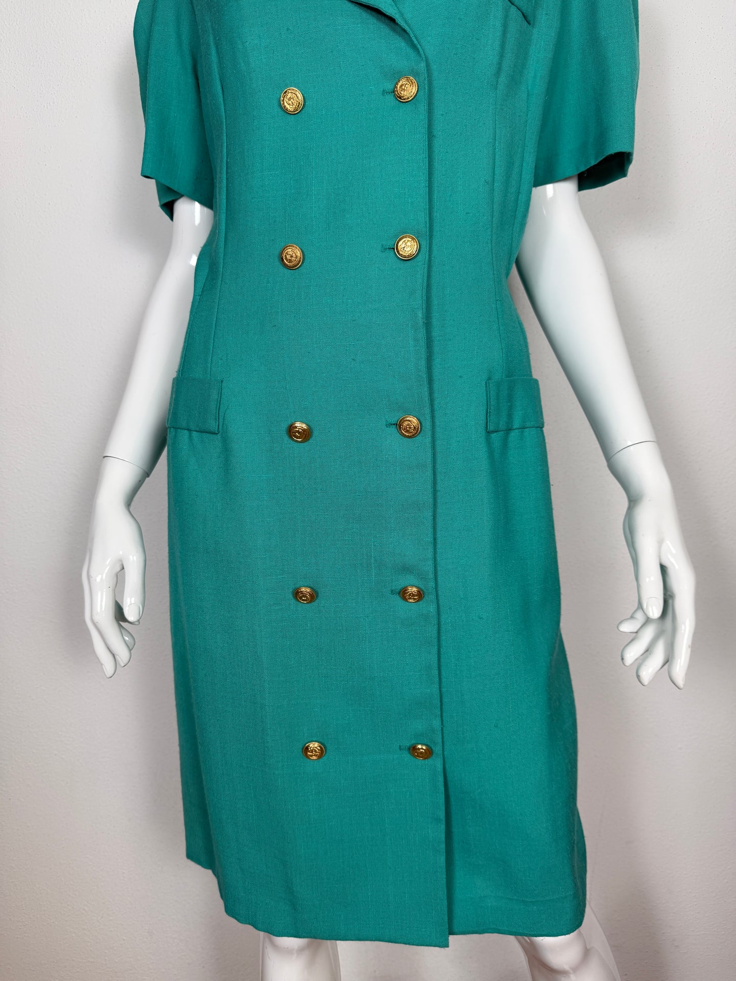 Abito blazer americano anni ‘70/‘80 verde acqua - tg. S/M