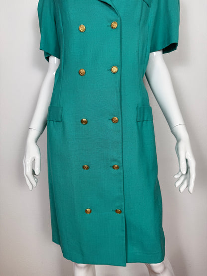 Abito blazer americano anni ‘70/‘80 verde acqua - tg. S/M