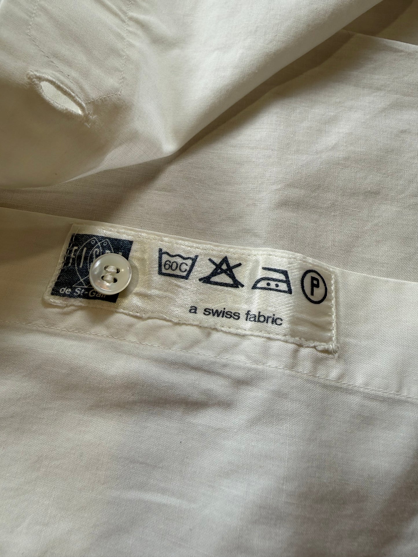 Camicia da smoking anni ‘70/‘80 con sparato plissettato - M collo 40