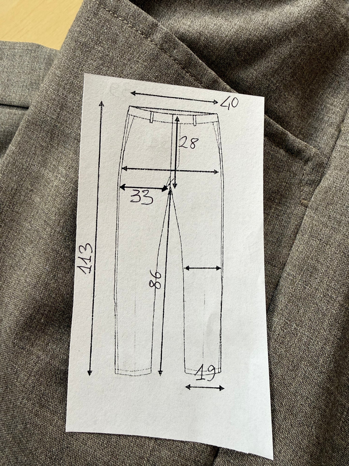 Pantaloni fresco lana marrone tabacco (NOS) - tg. 46
