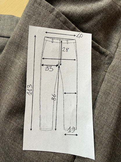 Pantaloni fresco lana marrone tabacco (NOS) - tg. 46