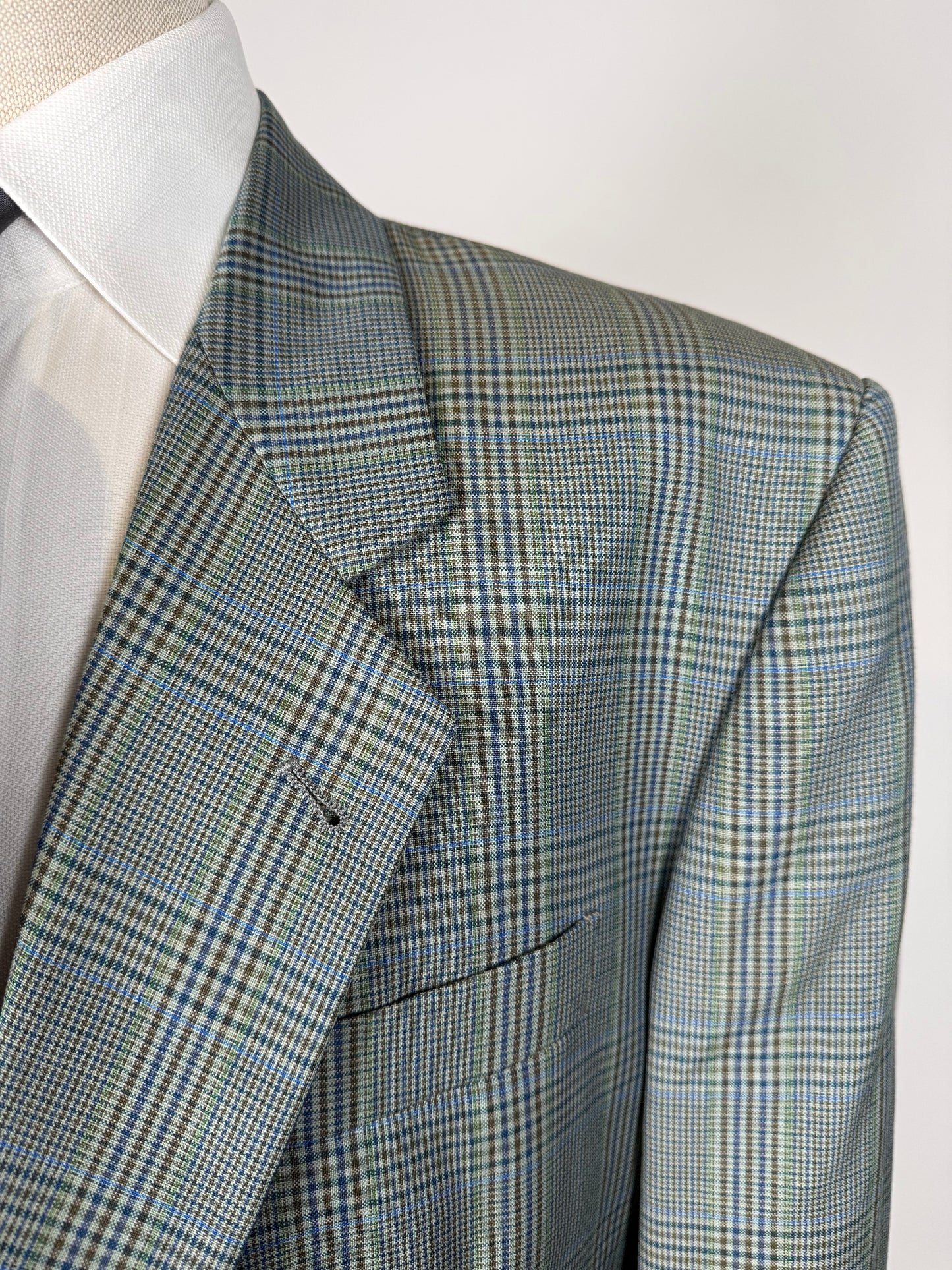 Giacca anni ‘80 fresco lana Galles verde salvia - tg. 58