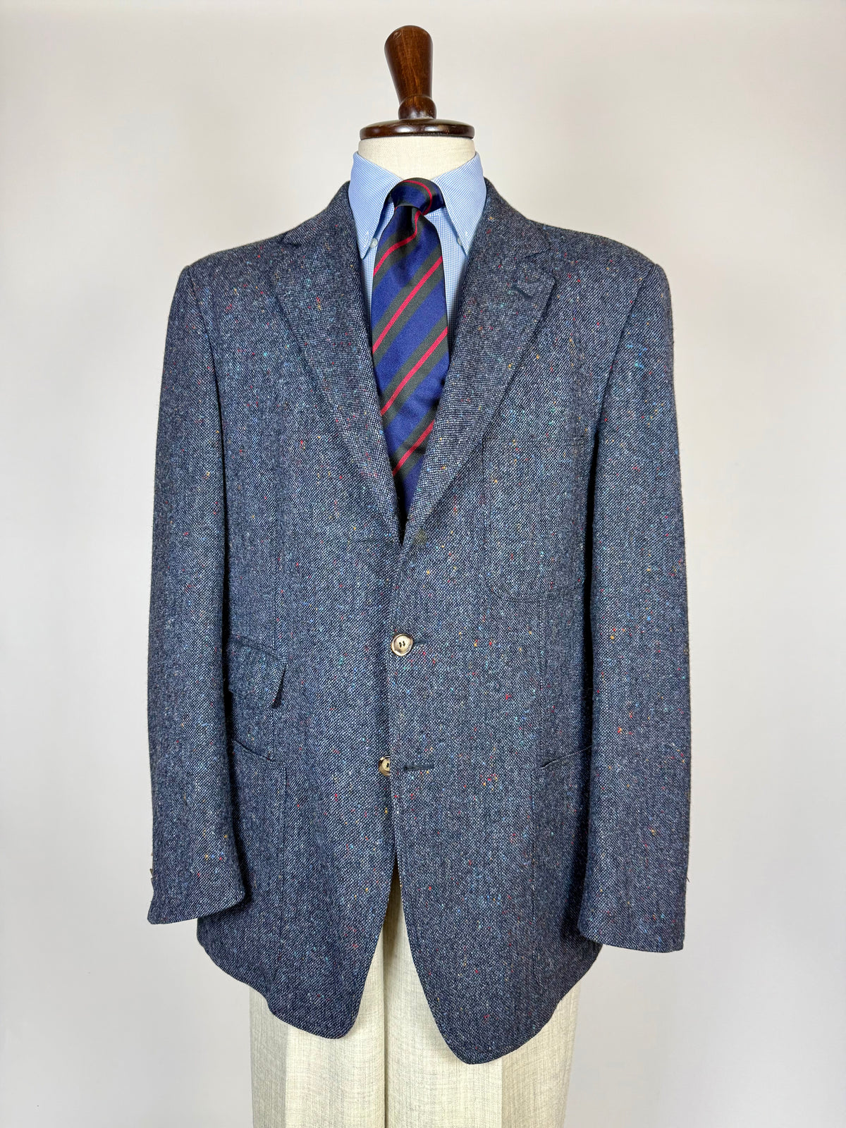 Giacca De Paz donegal tweed blu - tg. 56