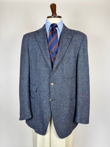 Giacca De Paz donegal tweed blu - tg. 56