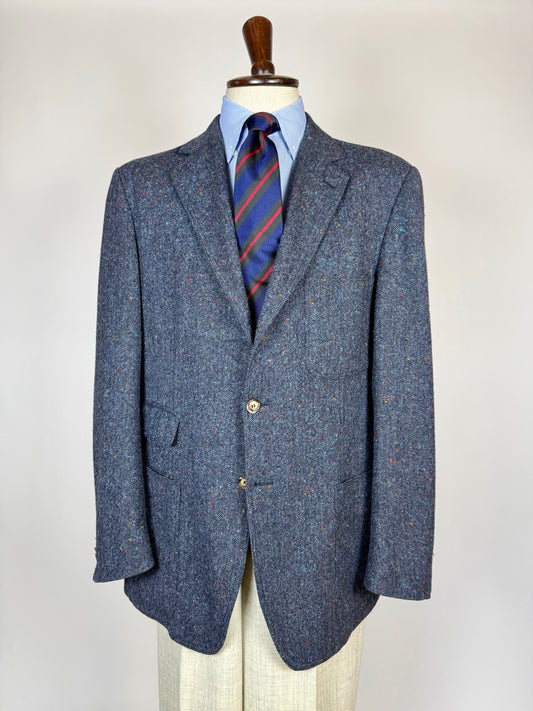 Giacca De Paz donegal tweed blu - tg. 56