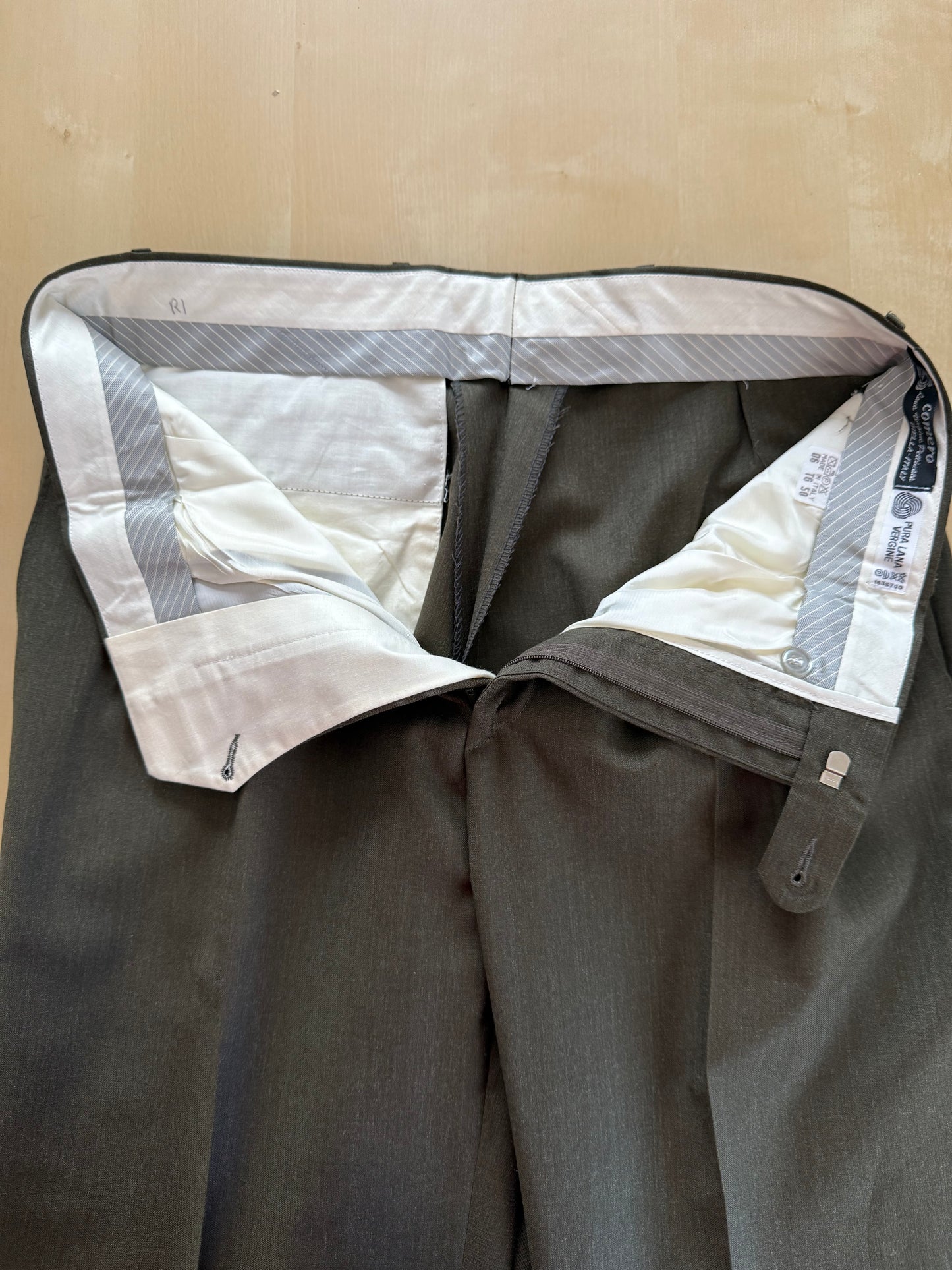 Pantaloni fresco lana verde scuro - tg. 48/50