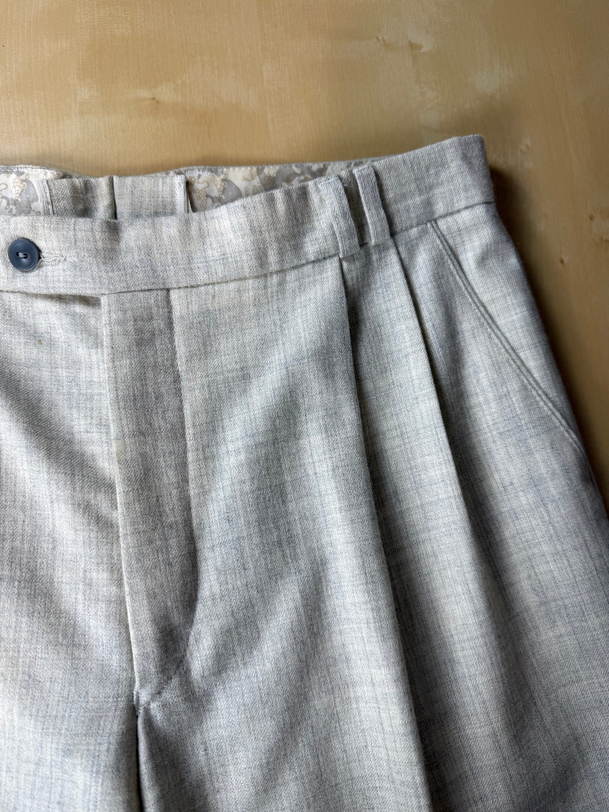 Pantaloni flanella bianco avorio anni '80 - tg. 48