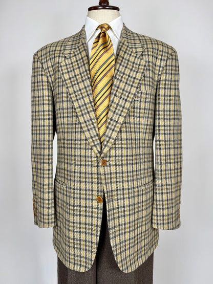 Giacca Valentino anni ‘80 check in lana e cashmere - tg. 52