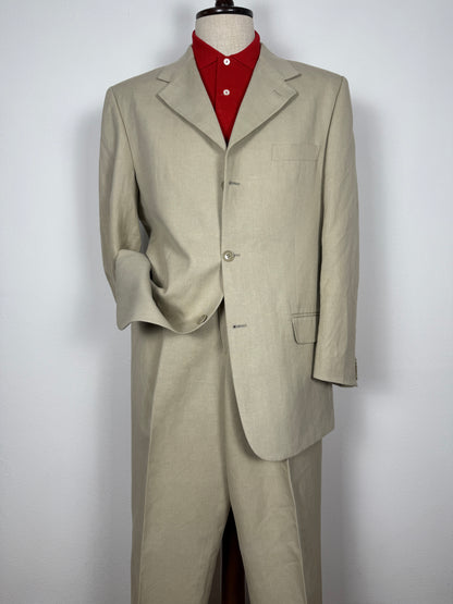 Completo beige in lino e cotone - tg. 52