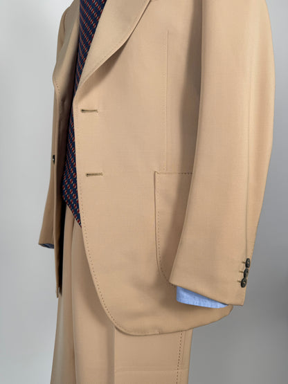 Completo anni ‘70 twill pettinato beige - tg. 42/44