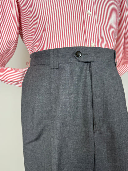 Pantaloni fresco lana grigio antracite anni '80 - tg. 52