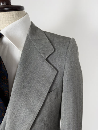 Completo 3 pezzi anni '70 herrigbone grigio - tg. 44