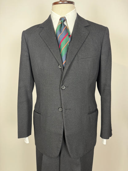 Completo anni ‘60 sartoriale flanella antracite - tg. 46