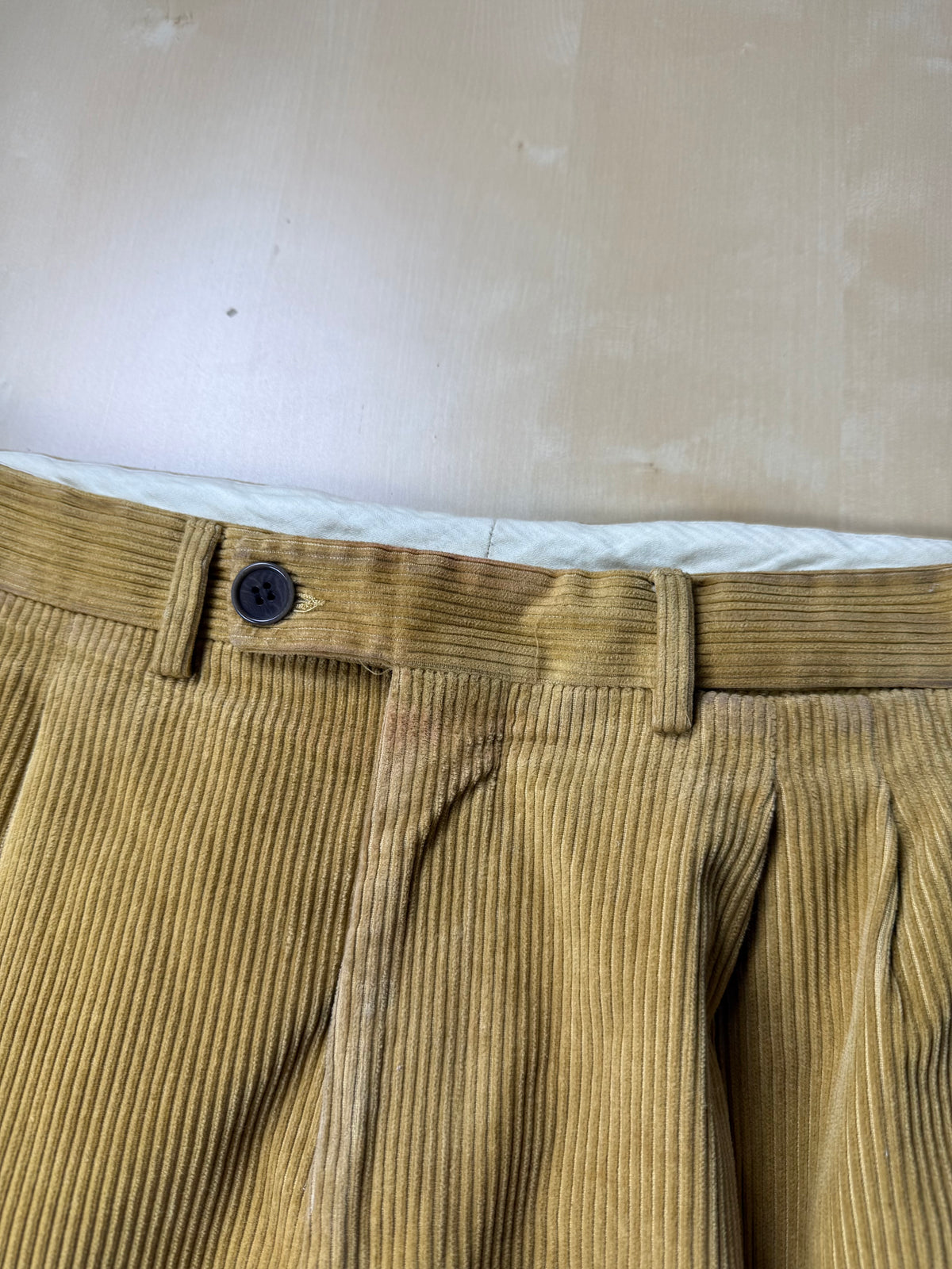 Pantaloni De Paz velluto a coste senape - tg. 50