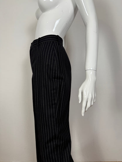 Tailleur Ralph Lauren gessato taglio maschile in lana e cashmere - tg. 40