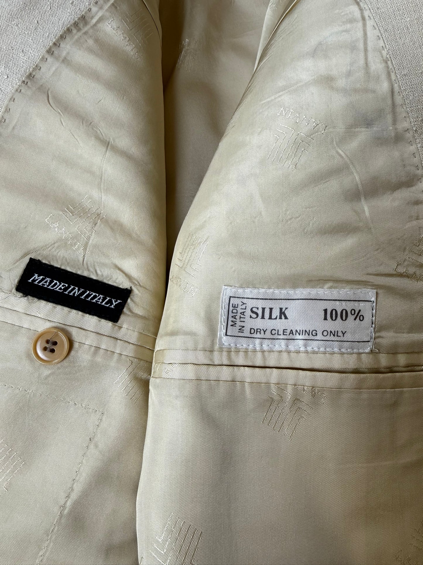 Giacca Lanvin anni '70/'80 in pura seta avorio - tg. 48