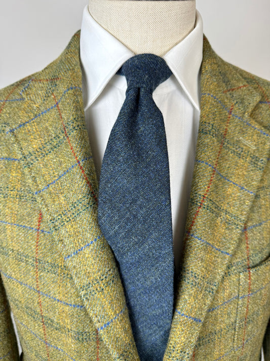 Cravatta De Paz donegal tweed blu