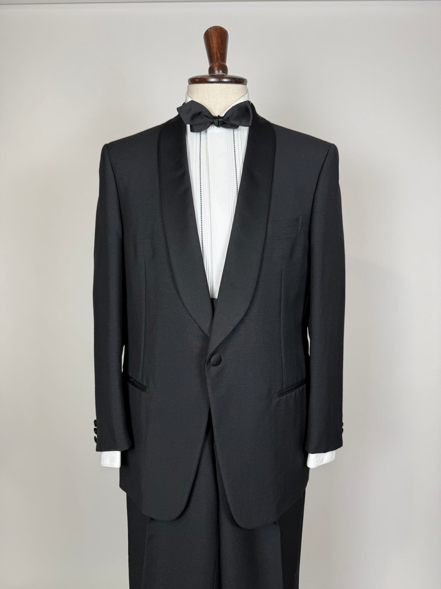 Smoking estivo Cantarelli anni '80 lana e mohair - tg. 50, pantaloni 52