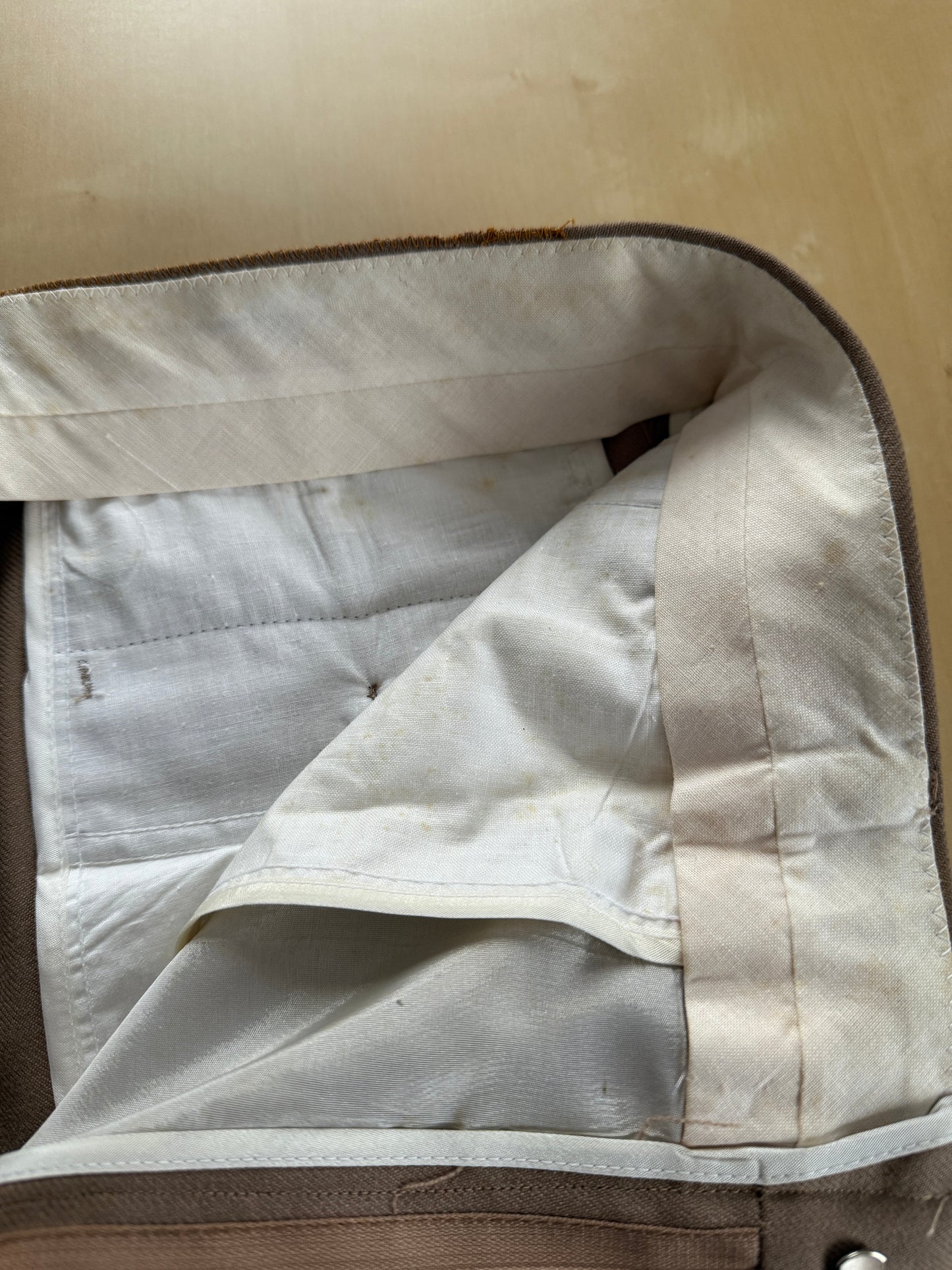 Pantaloni anni ‘70 cavalry twill beige (NOS) - tg. 50/52