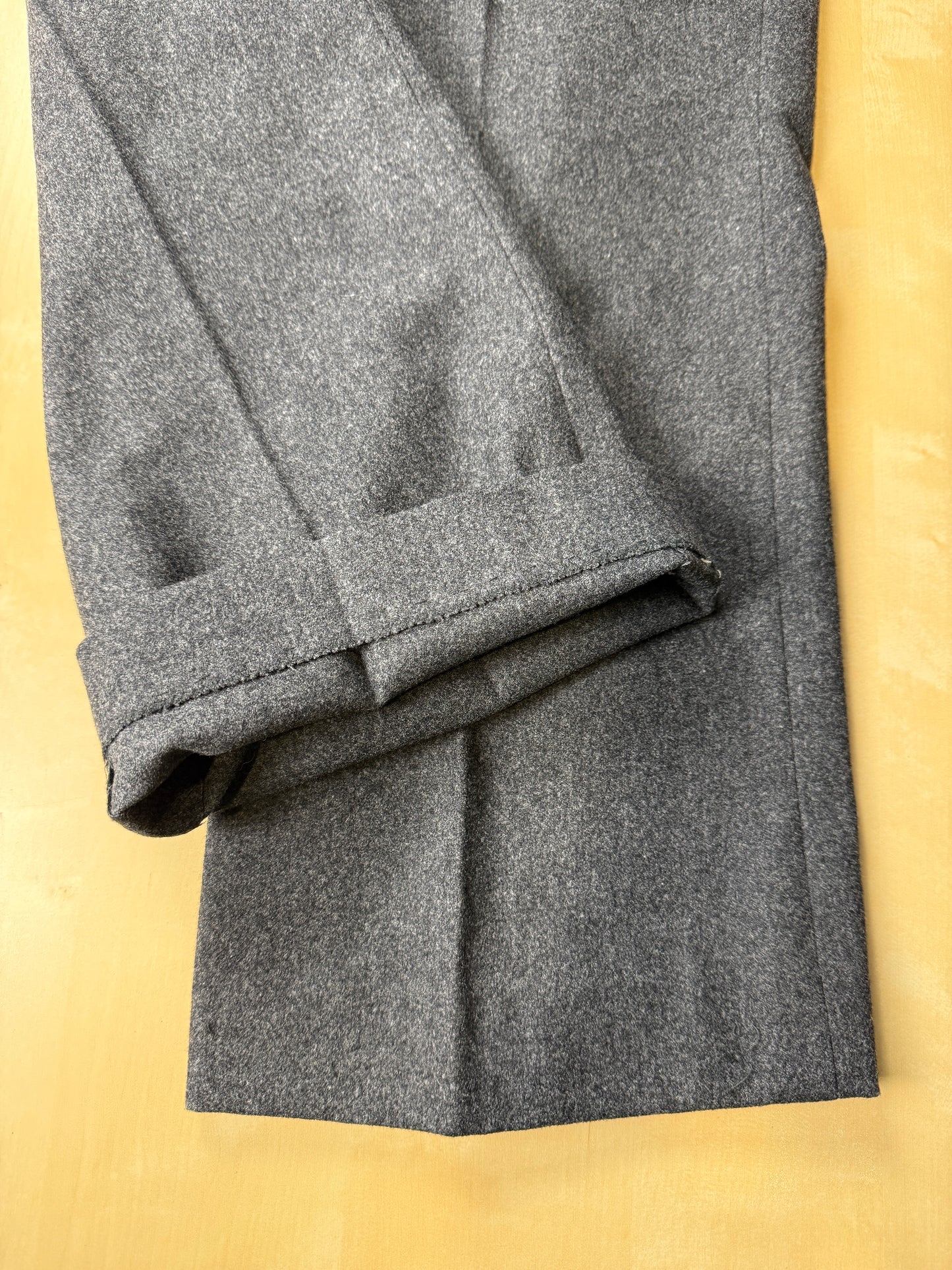 Pantaloni sartoriali anni ‘60/‘70 flanella antracite - tg. 50/52