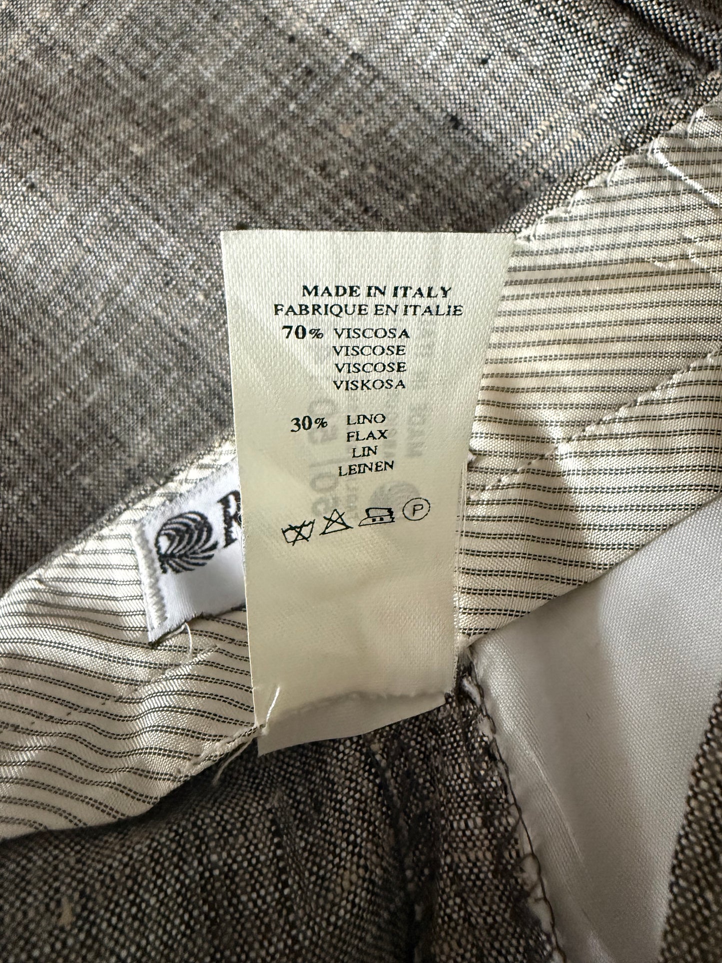 Pantaloni anni '80 misto lino e rayon (NOS) - tg. 48