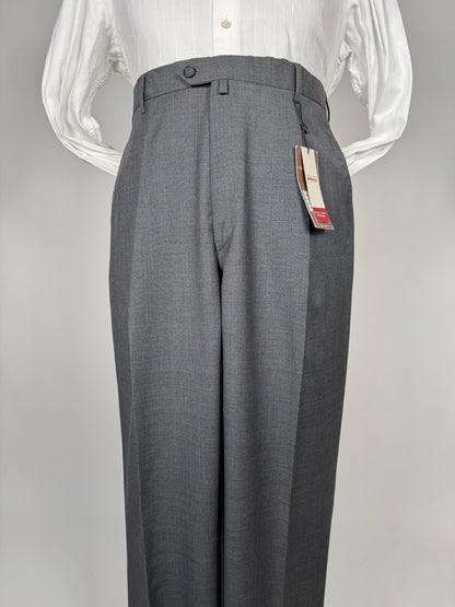 Pantaloni fresco lana grigio antracite anni '90 (NOS) - tg. 56