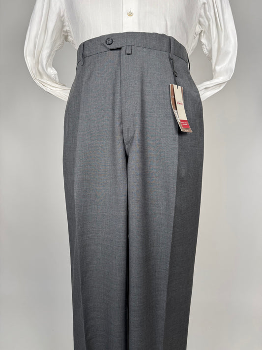 Pantaloni fresco lana grigio antracite anni '90 (NOS) - tg. 56