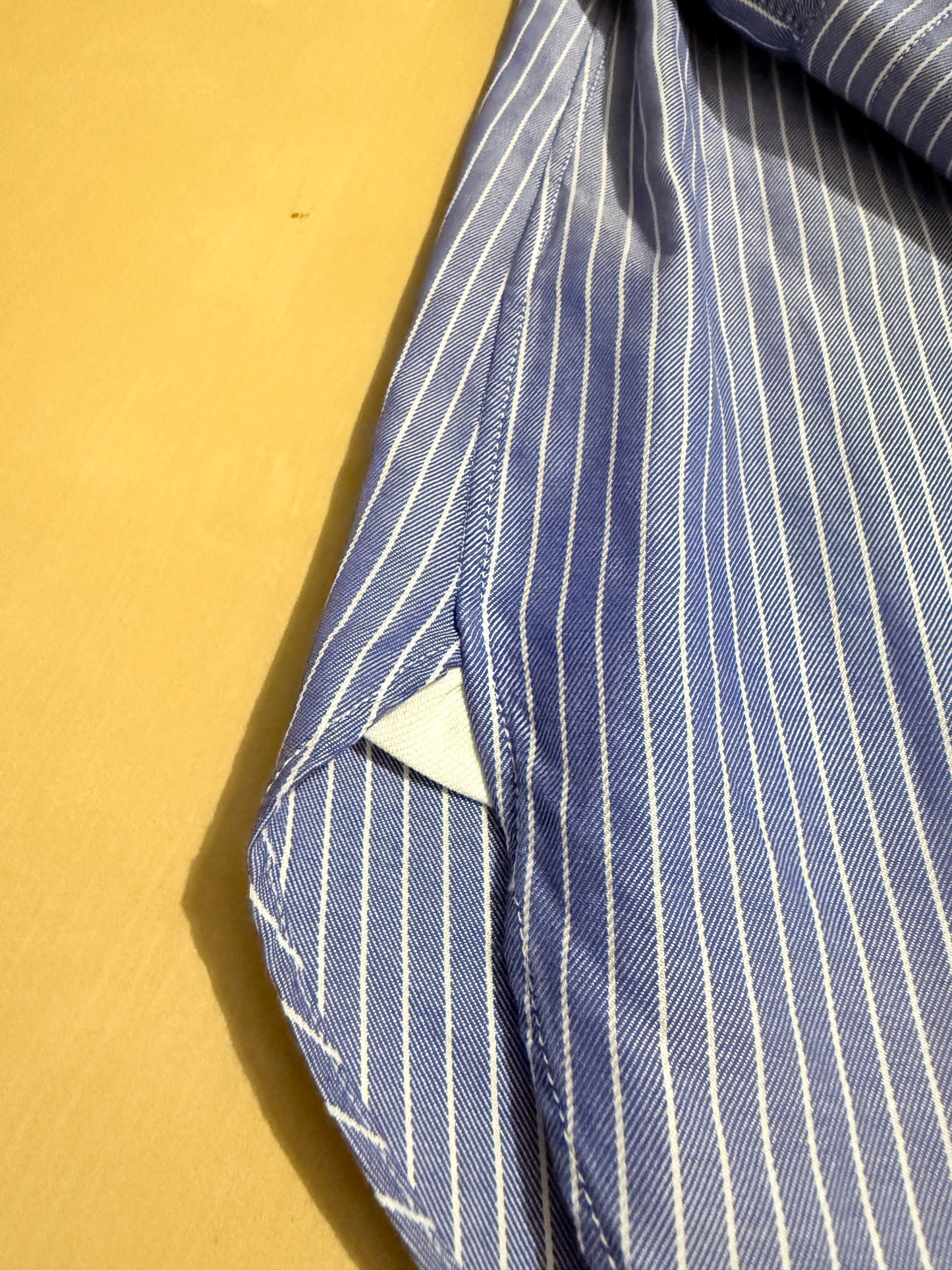 Camicia Ermenegildo Zegna Gritti blu riga in twill ritorto - L collo 42